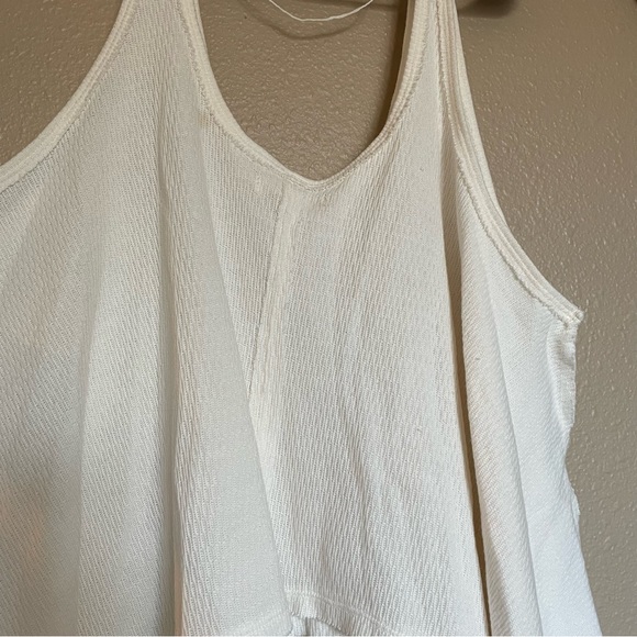 NWOT - FREE PEOPLE - WE THE FREE - Cactus Milk White - Asymmetric Tank Top - Picture 4 of 15